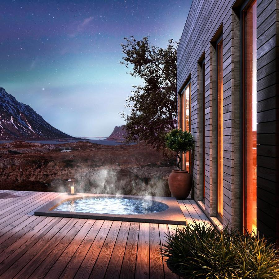New! Luxury Cabin In Beautiful Lofoten Kleppstad Buitenkant foto