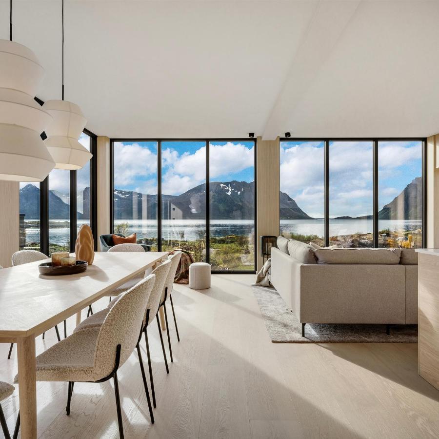 New! Luxury Cabin In Beautiful Lofoten Kleppstad Buitenkant foto