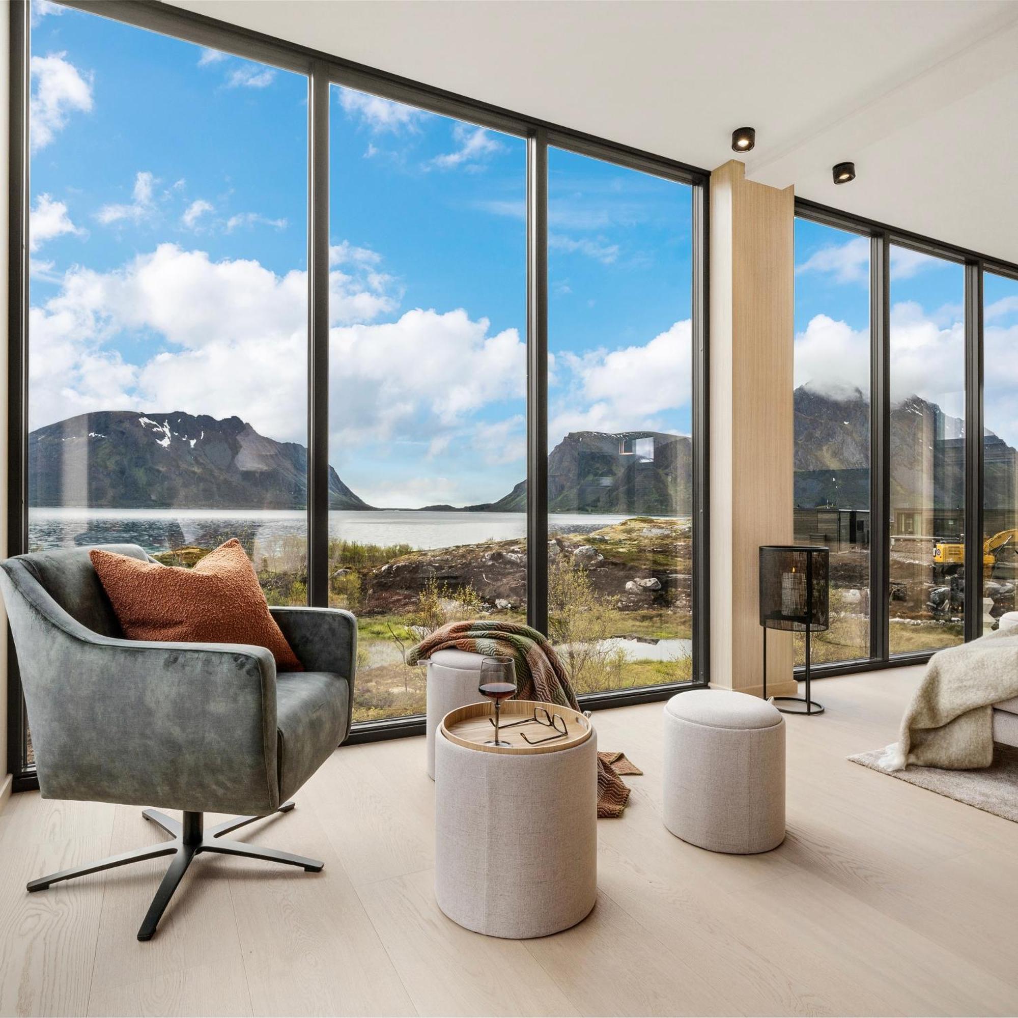 New! Luxury Cabin In Beautiful Lofoten Kleppstad Buitenkant foto